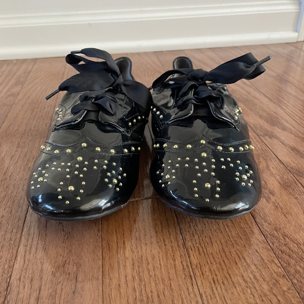 Butterfly Twists Black Oxford Oxfords Patent Leather Shoes Womens 8.5 - Picture 5 of 9